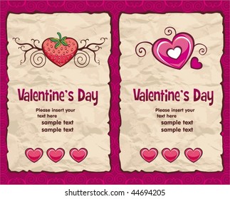 Valentine's day vintage paper backgrounds