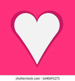 The Valentine's day wallpaper . Valentine with pink purple white background concept. Flat lay, top view