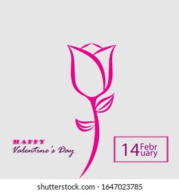 The Valentine's day wallpaper . Valentine with pink purple white background concept. Flat lay, top view