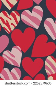Valentine's Day Wallpapers: Romantic and Artistic Abstract Heart Backgrounds in Pink and Orange