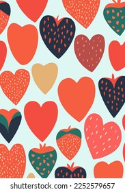 Valentine's Day Wallpapers: Romantic and Artistic Abstract Heart Backgrounds in Pink and Orange