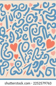 Valentine's Day Wallpapers: Romantic and Artistic Abstract Heart Backgrounds in Pink and Orange