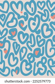 Valentine's Day Wallpapers: Romantic and Artistic Abstract Heart Backgrounds in Pink and Orange