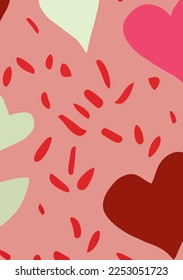 Valentine's Day Wallpapers: Romantic and Artistic Abstract Heart Backgrounds in Pink and Orange
