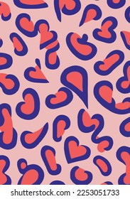 Valentine's Day Wallpapers: Romantic and Artistic Abstract Heart Backgrounds in Pink and Orange