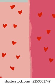 Valentine's Day Wallpapers: Romantic and Artistic Abstract Heart Backgrounds in Pink and Orange