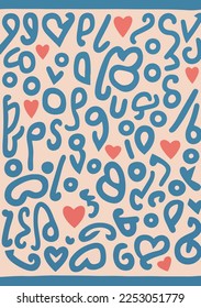 Valentine's Day Wallpapers: Romantic and Artistic Abstract Heart Backgrounds in Pink and Orange