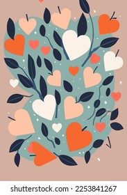 Valentine's Day Wallpapers: Romantic and Artistic Abstract Heart Backgrounds in Pink and Orange	
