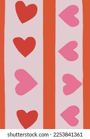 Valentine's Day Wallpapers: Romantic and Artistic Abstract Heart Backgrounds in Pink and Orange	
