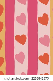 Valentine's Day Wallpapers: Romantic and Artistic Abstract Heart Backgrounds in Pink and Orange	
