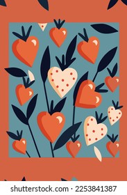 Valentine's Day Wallpapers: Romantic and Artistic Abstract Heart Backgrounds in Pink and Orange	

