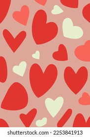 Valentine's Day Wallpapers: Romantic and Artistic Abstract Heart Backgrounds in Pink and Orange