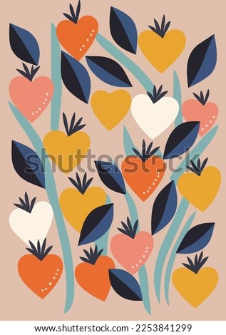 Valentine's Day Wallpapers: Romantic and Artistic Abstract Heart Backgrounds in Pink and Orange	
