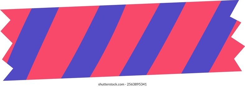 Valentine's Day Washi Tape Sticker Vector Illustration