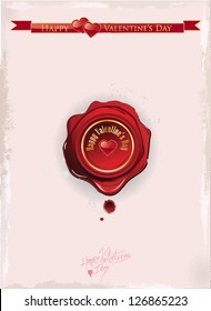 Valentine's day wax seal