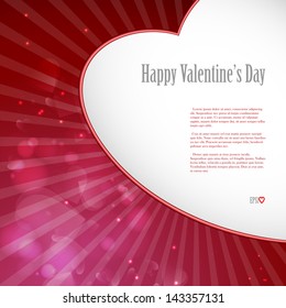 Valentine's day or Wedding background. Vector illustration. Eps 10.