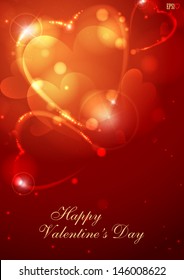 Valentine's day or Wedding background. Vector illustration. Eps 10.