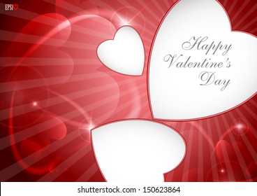 Valentine's day or Wedding background. Vector illustration. Eps 10.