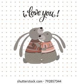 Valentines day or wedding card. I love you