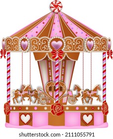 valentine's day or wedding gingerbread carosuel 