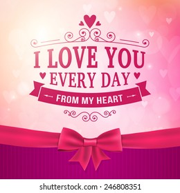 Valentine's Day and wedding romantic heart vector background  