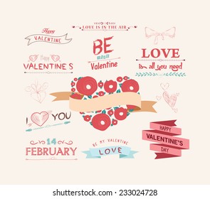 Valentine's Day and the day of the wedding set