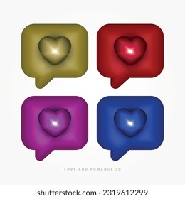 Valentine's Day or wedding sign. Love concept, Happy Valentine's Day celebration,3d vector icon, gender love, wedding love, romance and relationship icon, web icon, UI icon, red, pride day, couple.