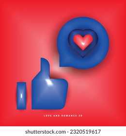 Valentine's Day or wedding sign. Love concept, Happy Valentine's Day celebration,3d vector icon, heart 3d, love, wedding love, romance and relationship icon, web icon, UI icon, red, pride day, couple.