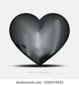 Valentine's Day or wedding sign. Love concept, Happy Valentine's Day celebration,3d vector icon, heart 3d, love, wedding love, romance and relationship icon, web icon, UI icon, red, pride day, couple.