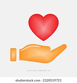 Valentine's Day or wedding sign. Love concept, Happy Valentine's Day celebration,3d vector icon, heart 3d, love, wedding love, romance and relationship icon, web icon, UI icon, red, pride day, couple.