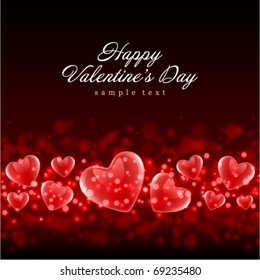 Valentine's day or Wedding vector background with hearts