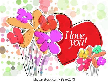 Valentine's day or Wedding vector background with hearts