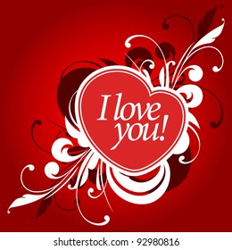 Valentine's day or Wedding vector background with hearts