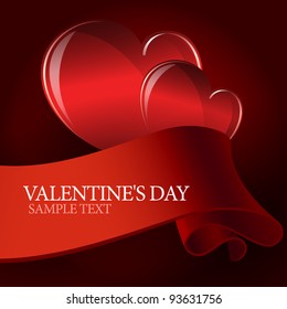 Valentine's day or Wedding vector background with heart