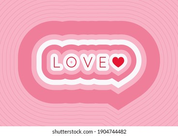 Valentine's Day, Wedding wallpaper background. The word LOVE and heart shape on pink background. For card, background, greeting card, invitation card, cover and more