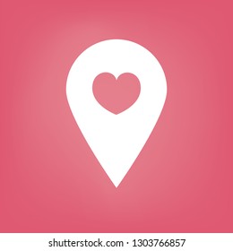 Valentine's Day white pin heart Design for decoration