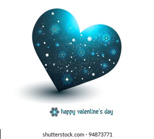 valentine's day winter season abstract illustration