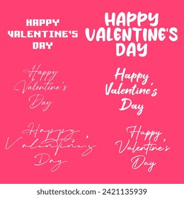 Valentines day wish text vector file with fonts