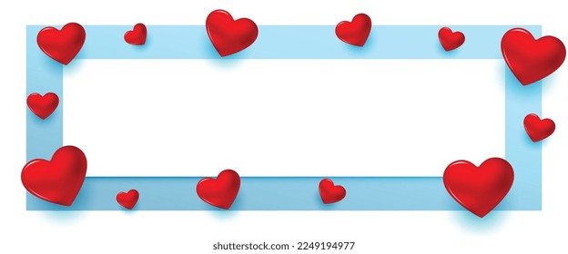 valentines day wishes and messages banner with text space vector 