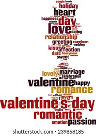 Valentine's Day word cloud concept. Vector illustration