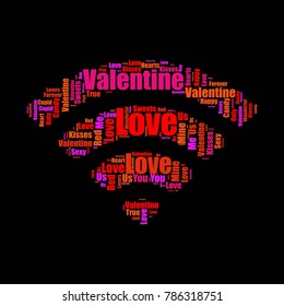 Valentine's Day word cloud design