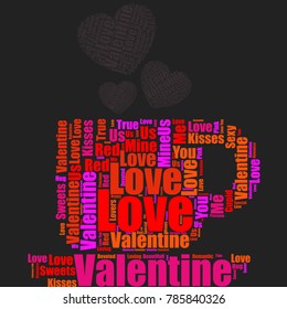 valentines day word clouds design