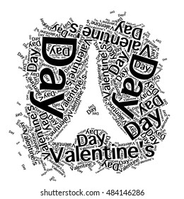 valentines day words with eiffel tower silhouette illustration black and white vector print pattern