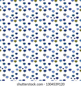 Valentines day wrapping paper. Vector. Abstract seamless love pattern. Romantic wallpaper for girls. Girlish repeated backdrop with hearts, drawing in sketch style on black, white and blue colors.