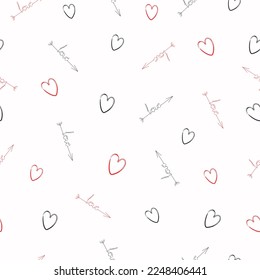 Valentine's day.2000s. Line art drawing.Cartoon style. Retro elements.Retro style Valentine's day. Valentines day greeting card.Doodle valentine's set in y2k style