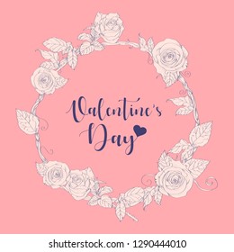 Valentine's Day.hand drawn Vector illustration. 