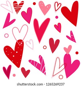Valentine's day,Heart shape on a white background,Vector