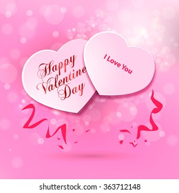 Valentine's day,hearts on the background