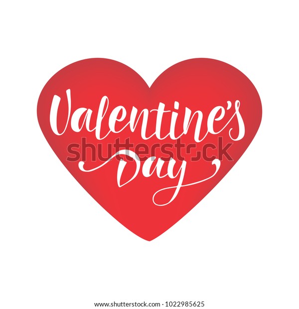 Valentines Daylettering White Text Jn F Stock Vector Royalty Free