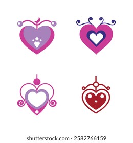 valentines days elements art. eps